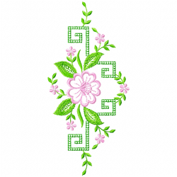 Flowers And Tree Embroidery Design 3